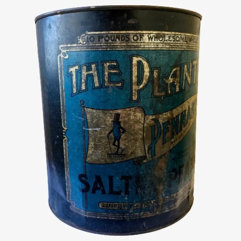 Planters Salted Peanuts Vintage Tin Can MR PEANUT